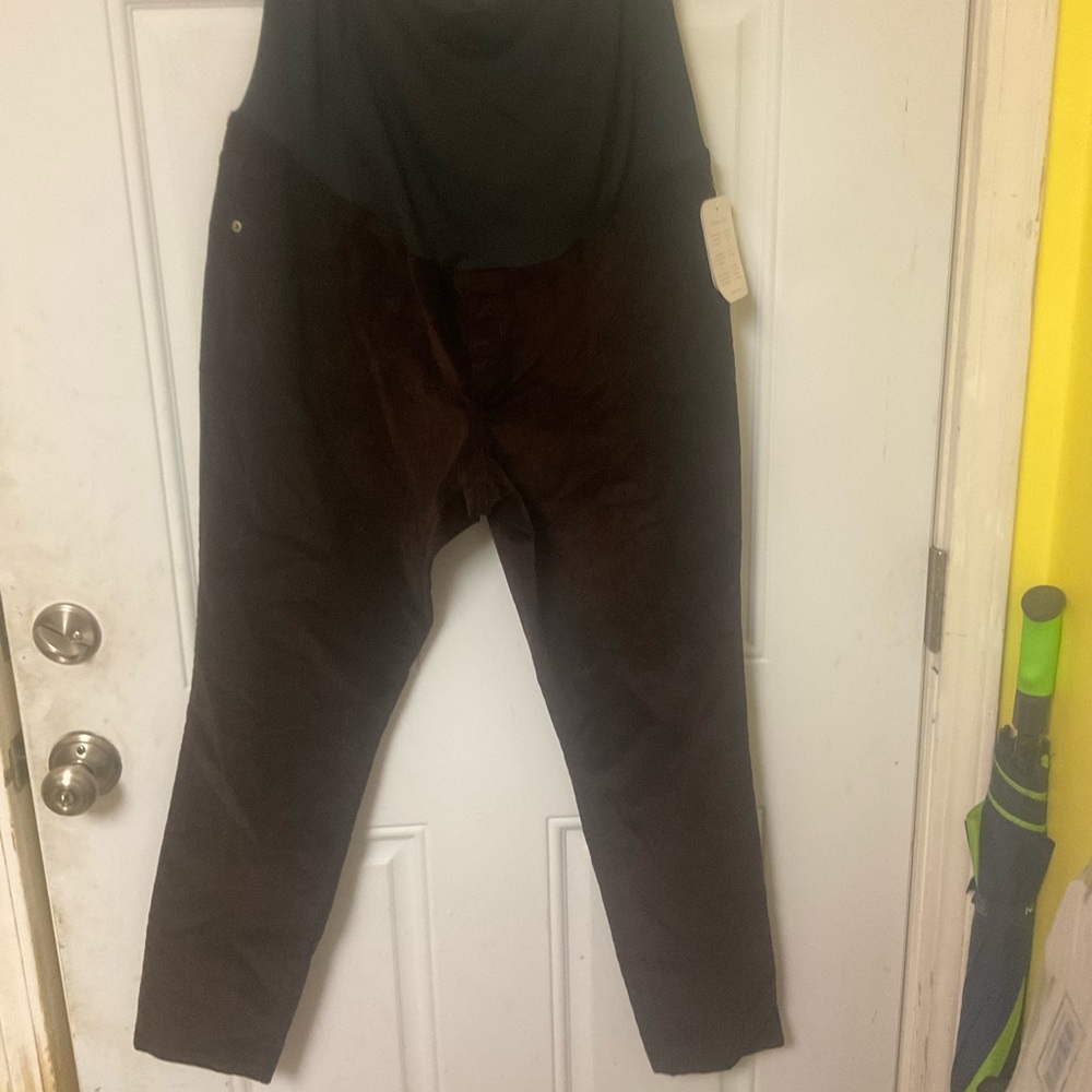 Isabel Maternity Burgundy Wine Pants